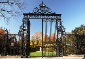 Gate to the garden of Vanderbilt's home