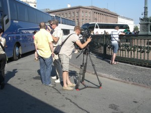 Filming at St. Petersburg / Drehtag in St. Petersburg