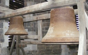 Historic bells in the Red Tower of Halle, not ringing anymore / Historische Glocken im Roten Turm zu Halle, diese klingen nicht mehr.